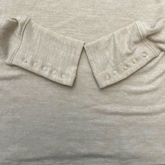 Rafaella Mock Neck Snap Cuff Sweater - Picture 7 of 10